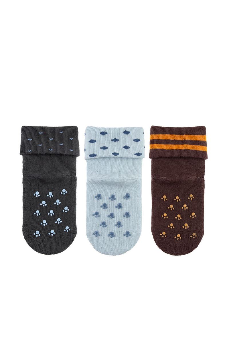 BROSS ANIMAL WITH A SCARF BABY BOYS’ TERRY SOCKS ASORTY