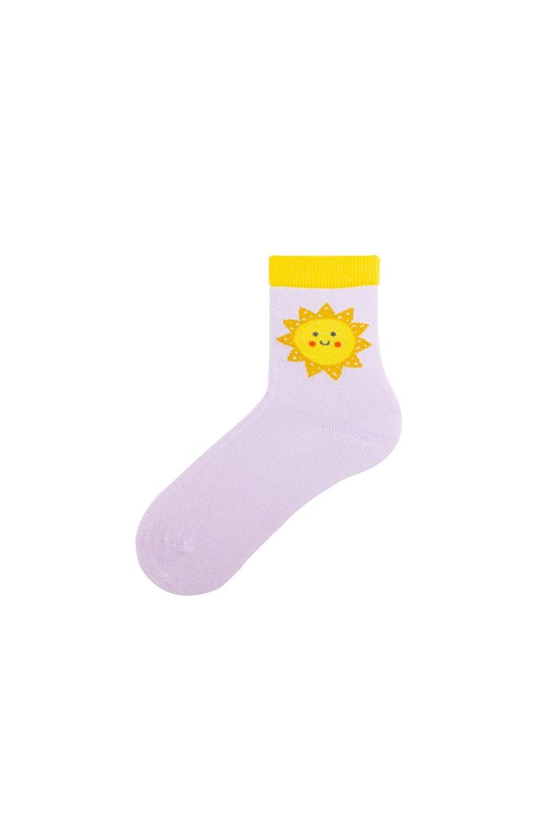 BROSS GIRL CREW SOCKS WEATHER PATTERNED ASORTY