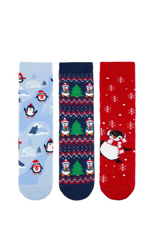 SKIING PENGUIN GIRLS’ TERRY SOCKS 12