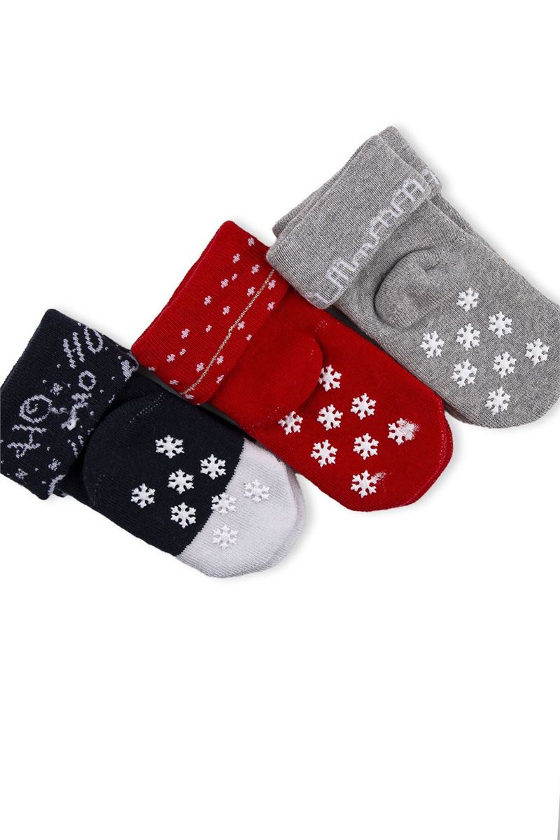 BROSS BABY TERRY NEW YEAR CREW SOCKS ASORTY