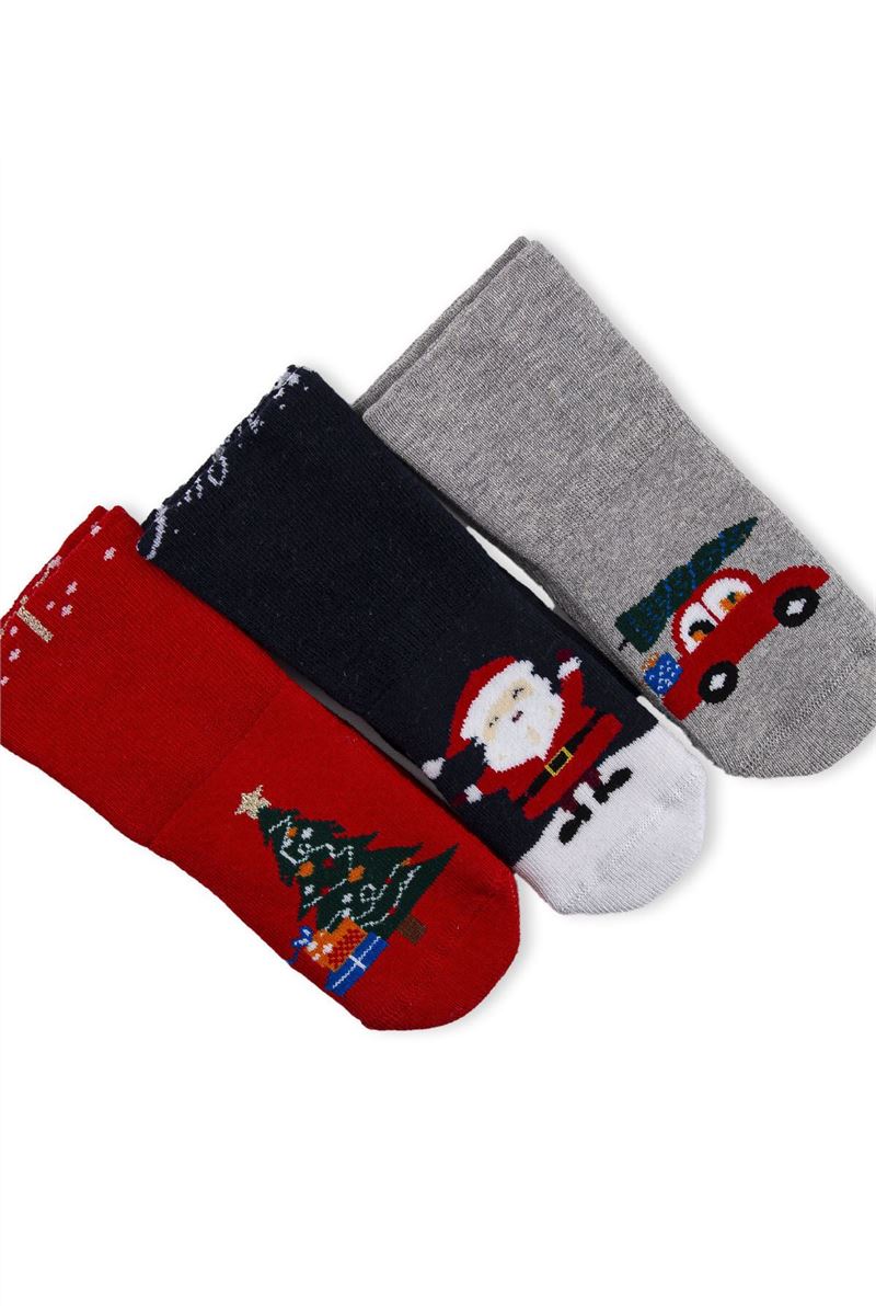 BROSS BABY TERRY NEW YEAR CREW SOCKS ASORTY