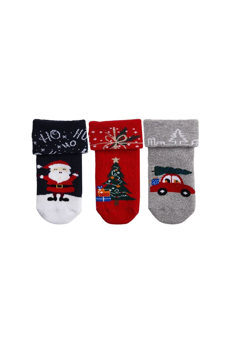 BROSS BABY TERRY NEW YEAR CREW SOCKS ASORTY
