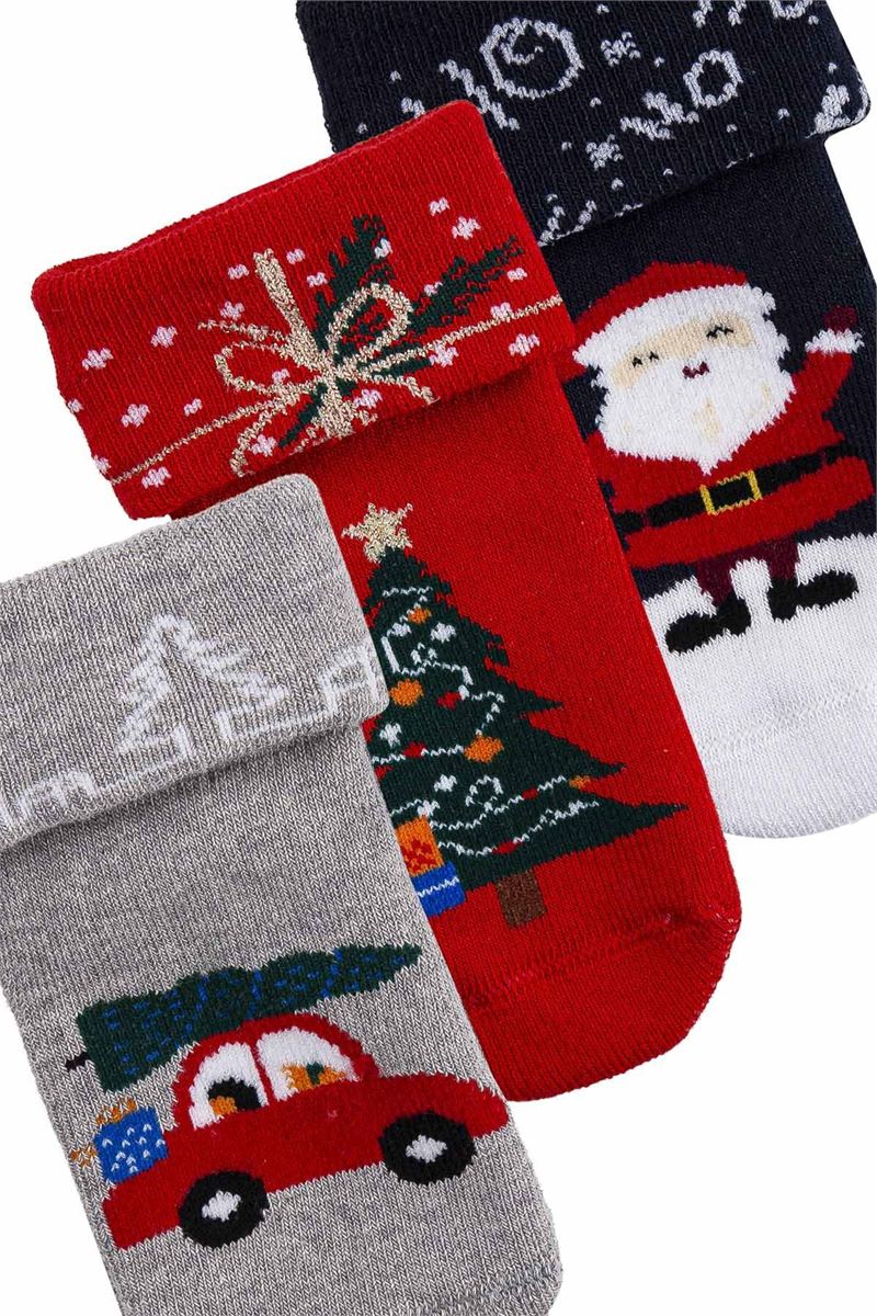 BROSS BABY TERRY NEW YEAR CREW SOCKS ASORTY