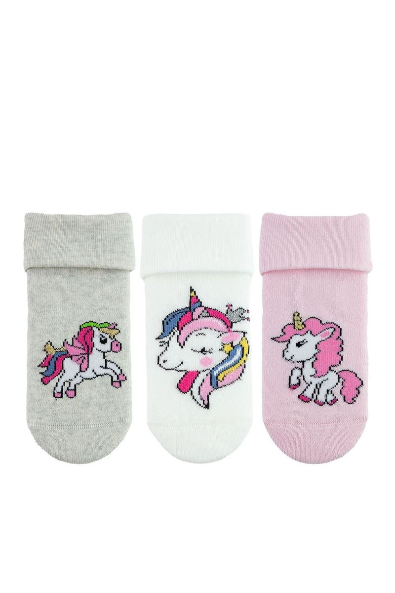 BROSS UNICORN BABY GIRLS’ TERRY SOCKS ASORTY