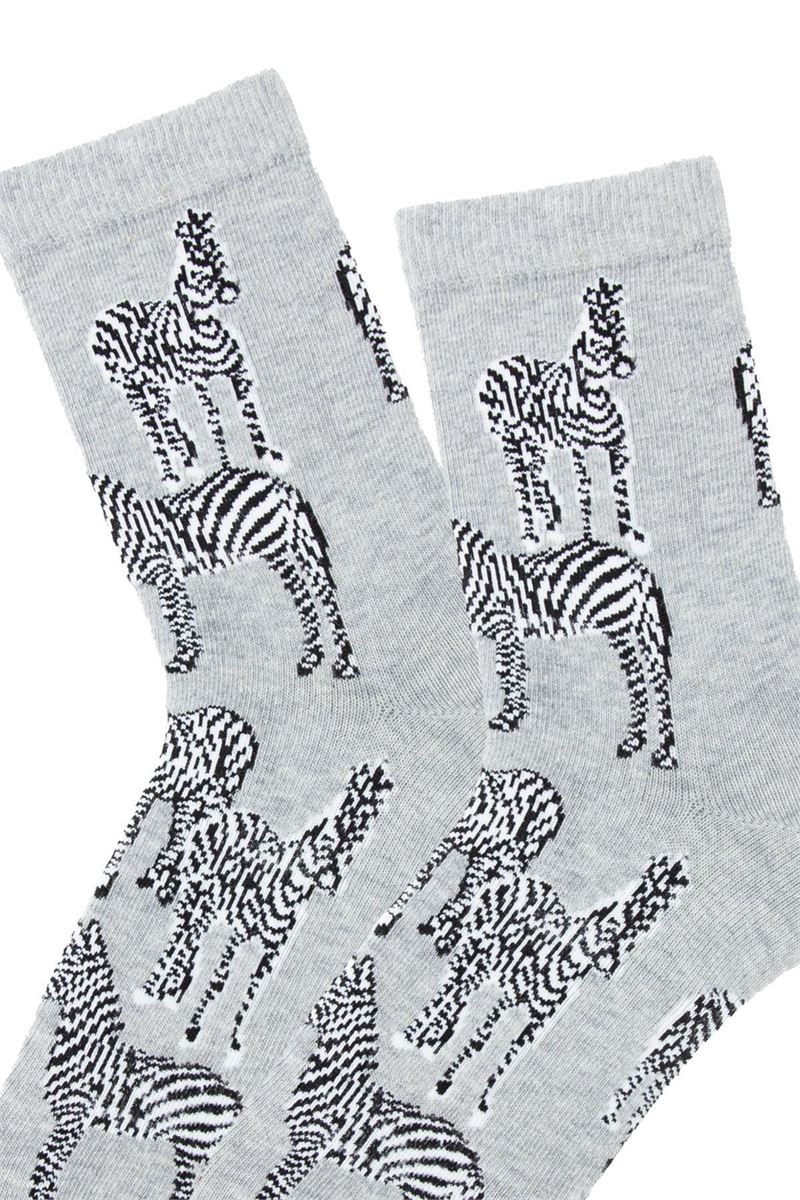 BROSS WOMENS' ZEBRA CREW SOCKS ASORTY