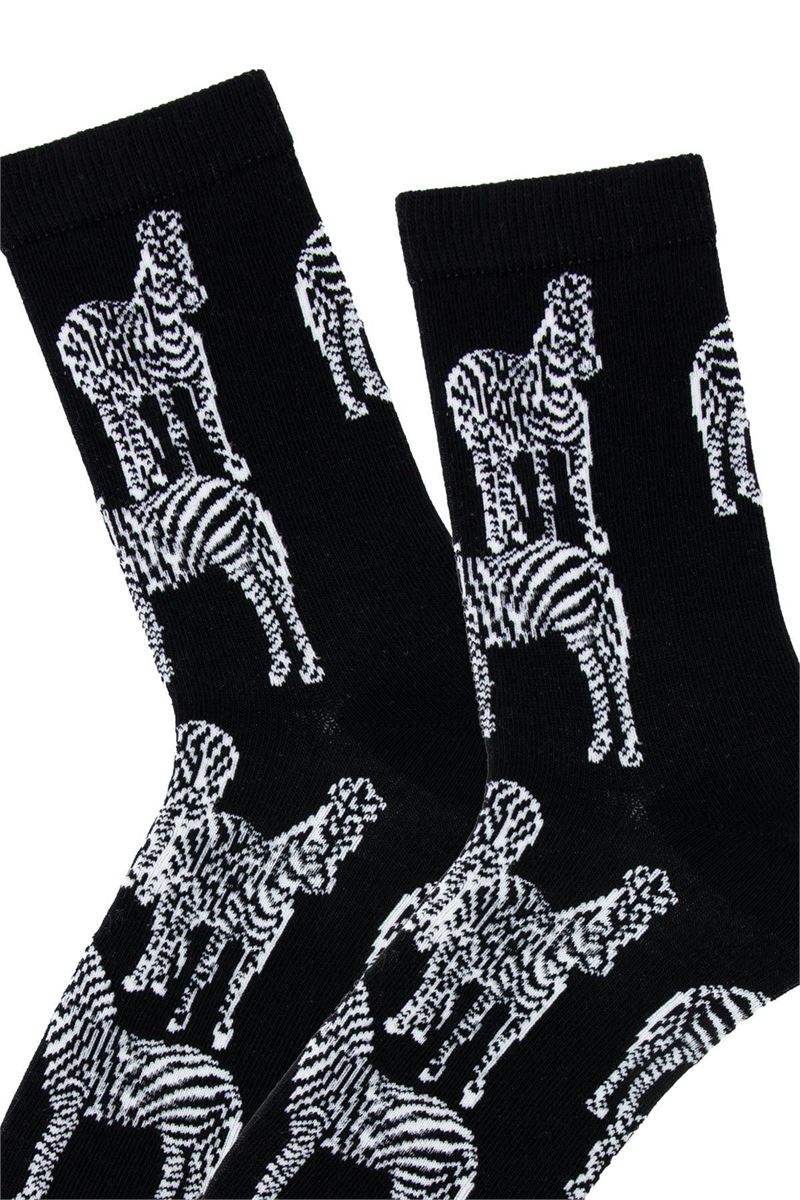 BROSS WOMENS' ZEBRA CREW SOCKS ASORTY