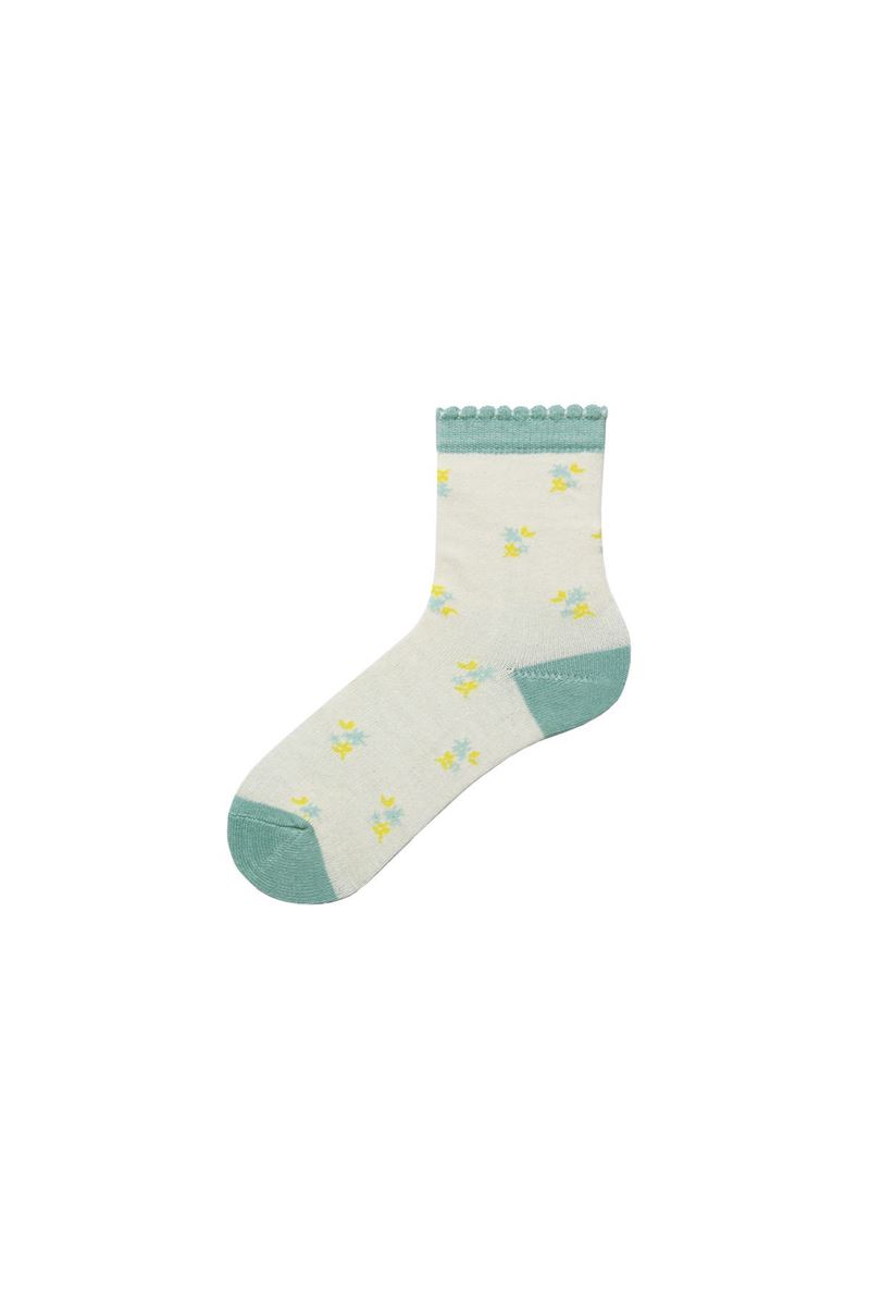 BROSS FLOWER PATTERNED GIRLS SOCKS ASORTY