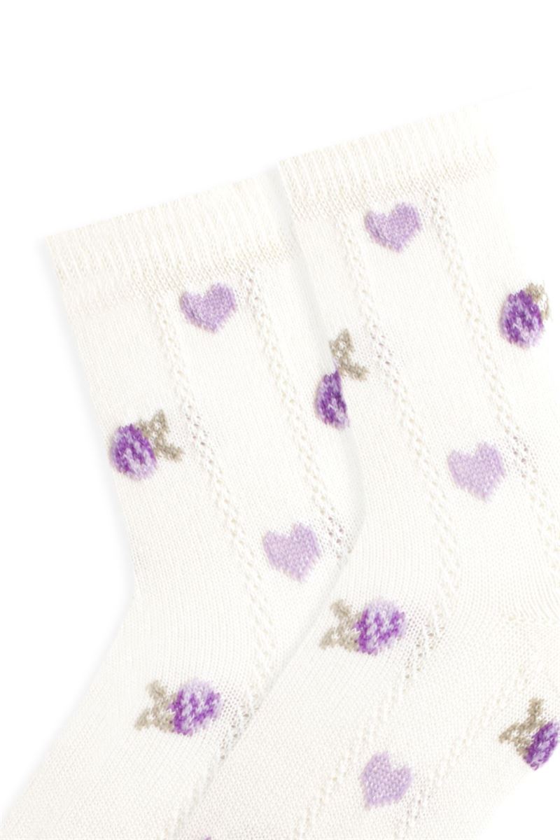 BROSS FLOWER PATTERNED GIRLS  SOCKS ASORTY
