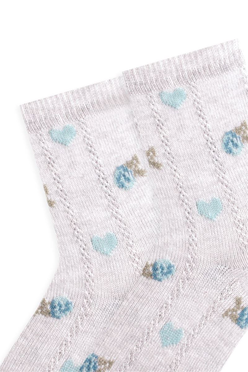 BROSS FLOWER PATTERNED GIRLS  SOCKS ASORTY