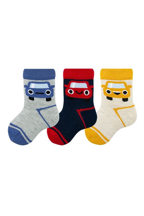 Color Car Pattern Baby Boy Socket Socks 12