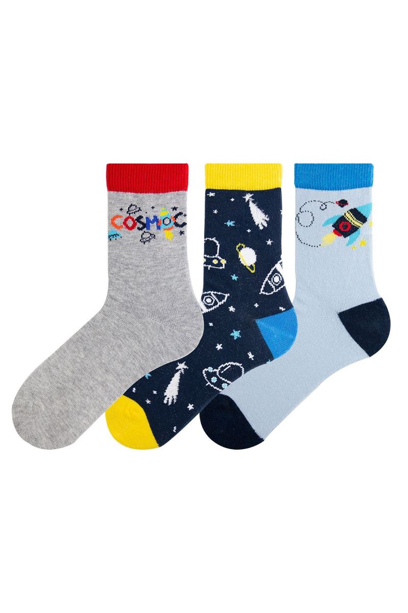 COSMOS PATTERN BOY SOCKET SOCKS ASORTY