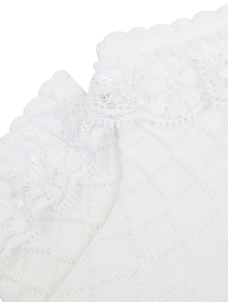 BROSS LACEY EMBOSSED PATTERNED BABY GIRLS  SOCKS ASORTY