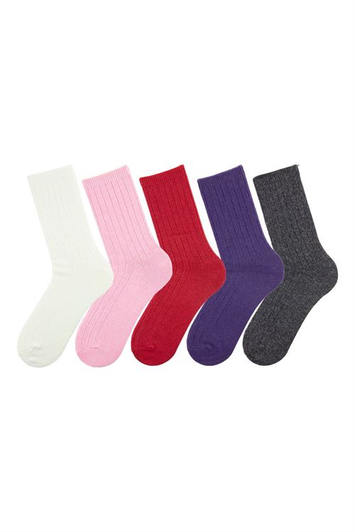 PLAIN WOOL WOMEN SOCKS 12