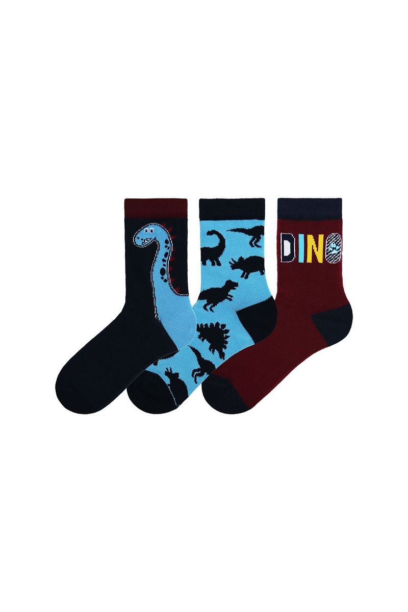 BROSS
 DINO PATTERN BOY SOCKET SOCKS ASORTY