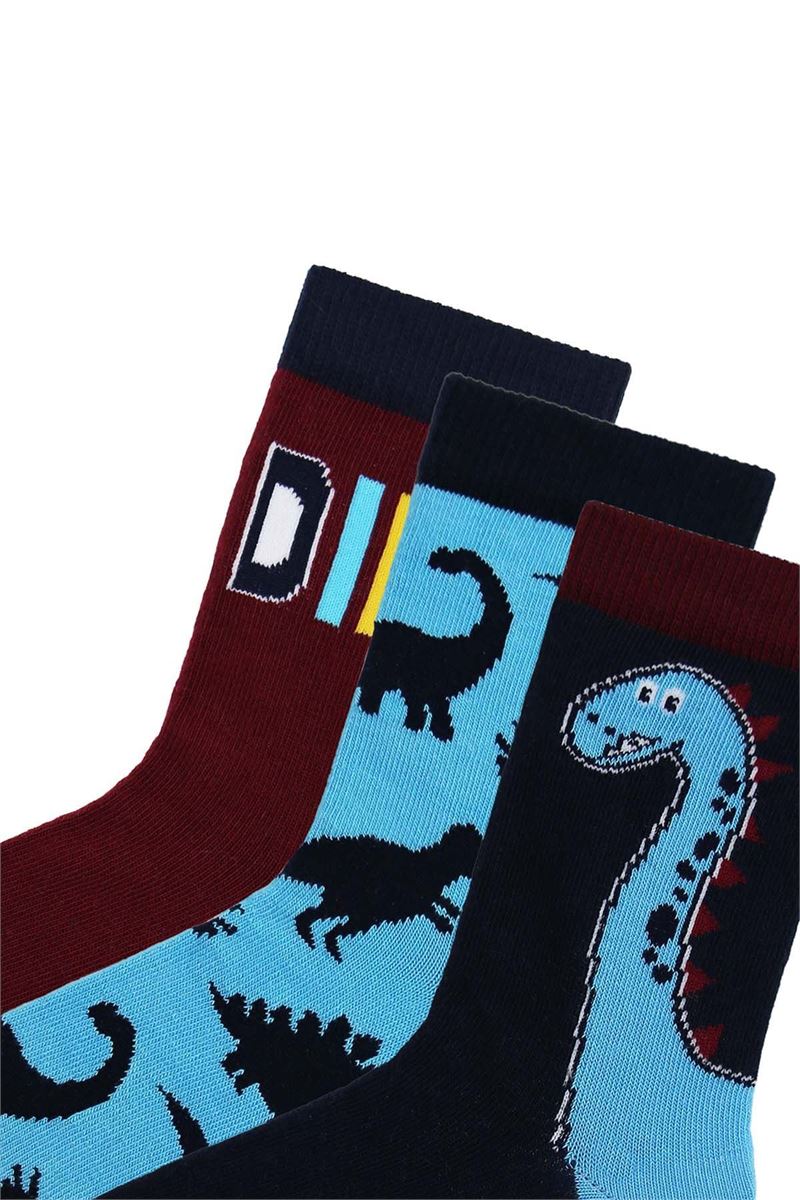 BROSS
 DINO PATTERN BOY SOCKET SOCKS ASORTY