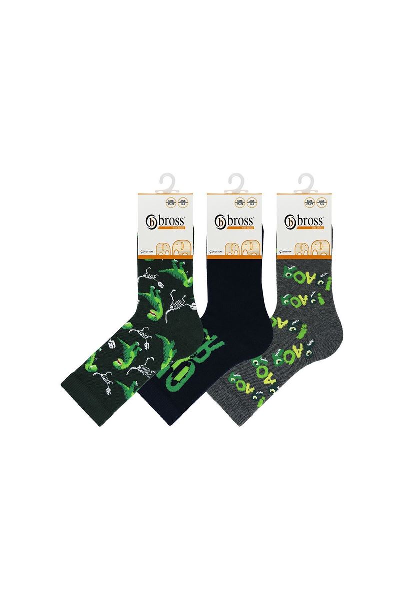 BROSS DINOSOUR ERKEK ÇOCUK SOKET ASORTİ