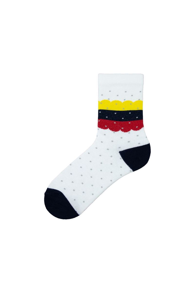 BROSS DIFFERENT CIRCLE PATTERNED GIRLS SOCKET SOCKS (TUL ASORTY