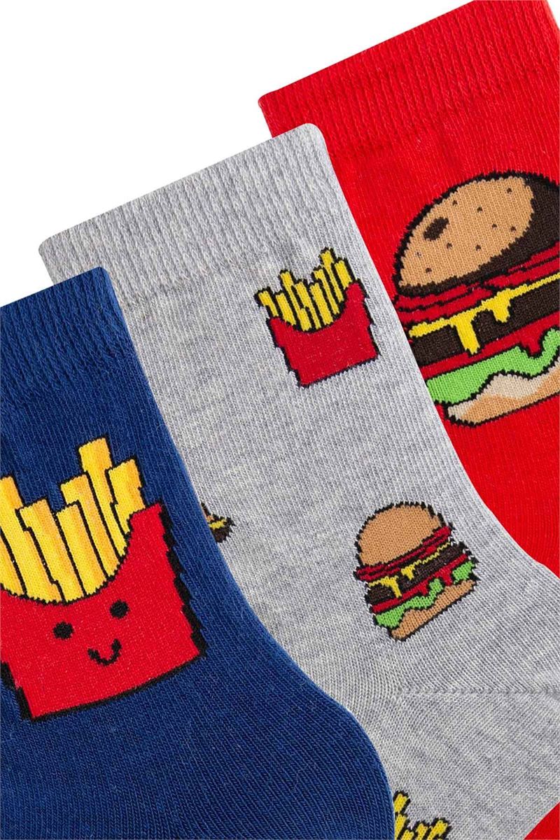 BROSS FAST FOOD PATTERN BOY SOCKET SOCKS ASORTY