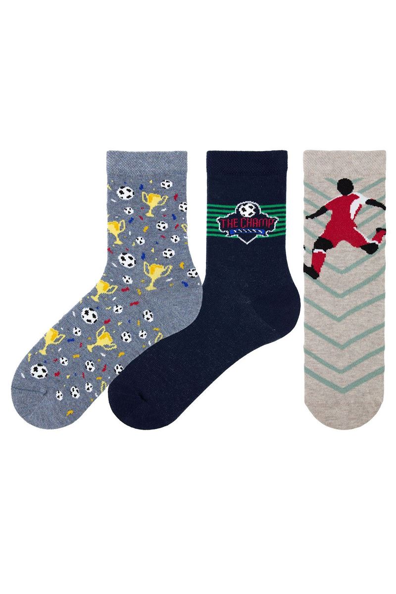 BROSS FOOTBALL THEMED BOYS SOCKS ASORTY
