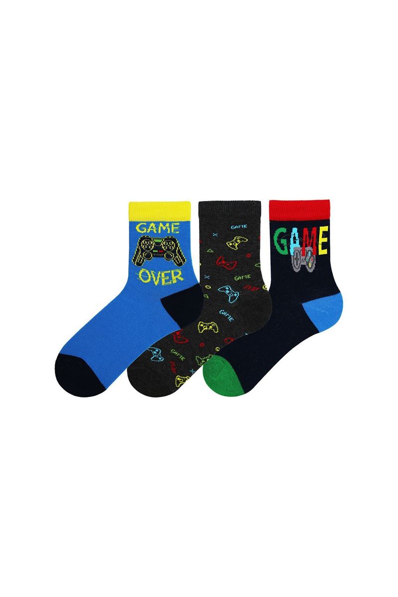 BROSS
 GAMER PATTERN BOY SOCKET SOCKS ASORTY