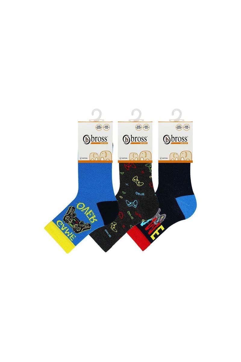 BROSS
 GAMER PATTERN BOY SOCKET SOCKS ASORTY