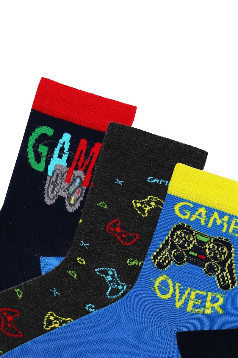 BROSS
 GAMER PATTERN BOY SOCKET SOCKS ASORTY