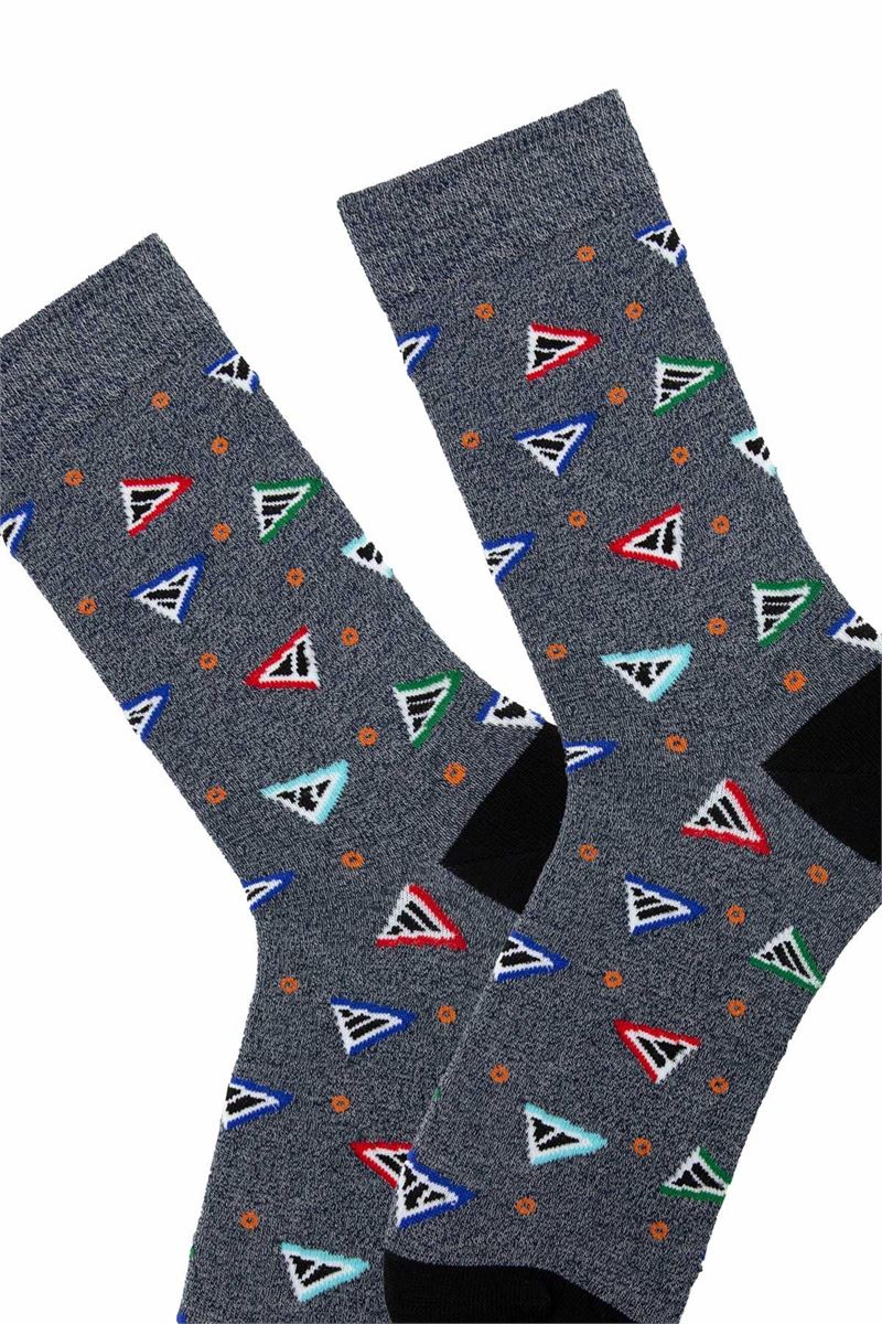 BROSS MAN VAITER SOCKS GEOMETRIC PATTERNED ASORTY