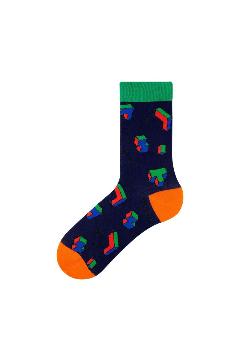 BROSS GEOMETRY PATTERNED TEENAGE+MENS SOCKS ASORTY