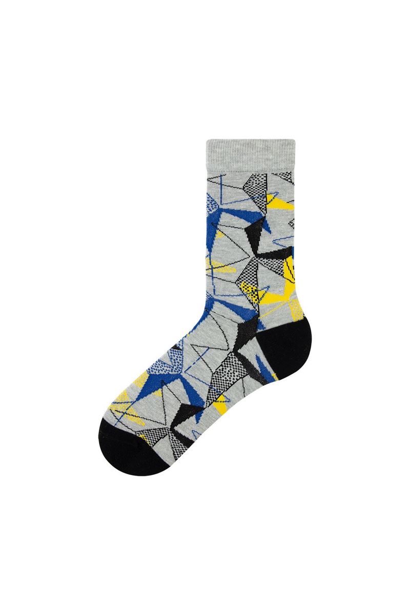 BROSS GEOMETRY PATTERNED TEENAGE+MENS SOCKS ASORTY