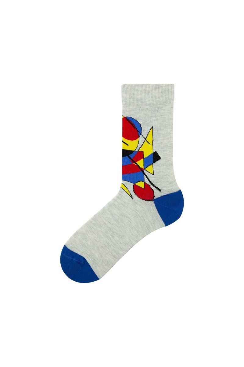 GEOMETRY PATTERNED TEENAGE+MENS SOCKS ASORTY