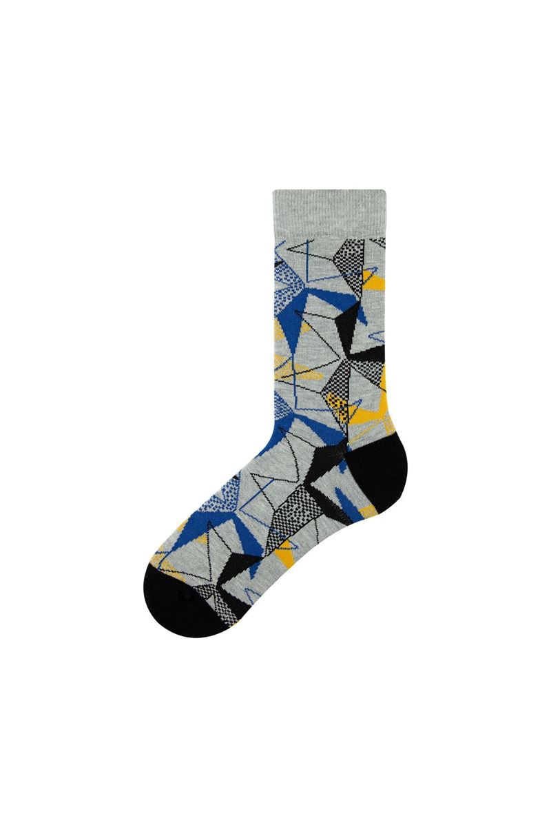 GEOMETRY PATTERNED TEENAGE+MENS SOCKS ASORTY