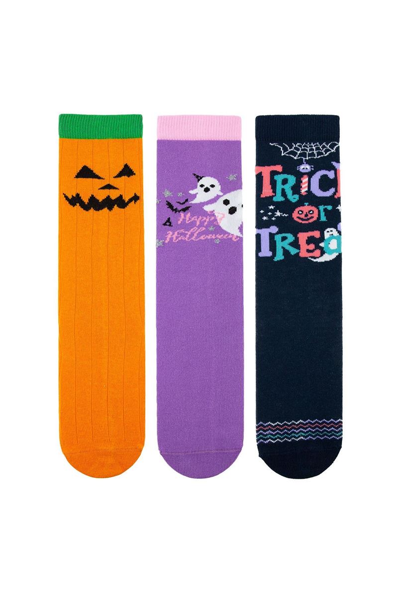 BROSS COLORFUL LINE PATTERNED GIRLS  SOCKS (DISCOUNT PRO ASORTY