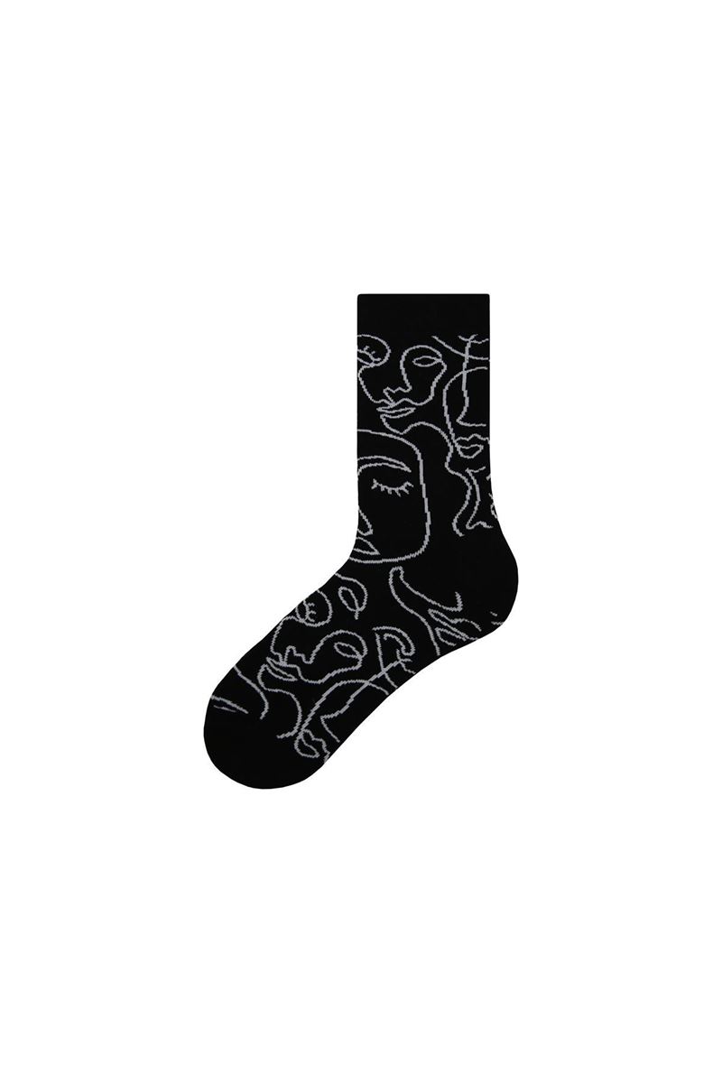 BROSS WOMEN SILHOUETTE PATTERNED WOMENS TERRY SOCKS ASORTY