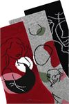 WOMEN SILHOUETTE PATTERNED WOMENS TERRY SOCKS