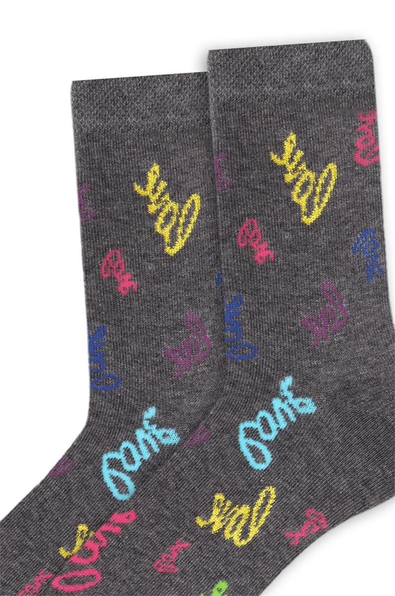 BROSS HEART PATTERNED GIRLS SOCKET SOCKS (TULIP) ASORTY