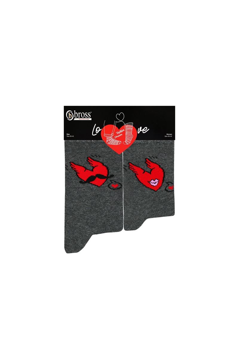 HEART AND MUSTACHE MENS & WOMENS COMBINATION SOC ASORTY