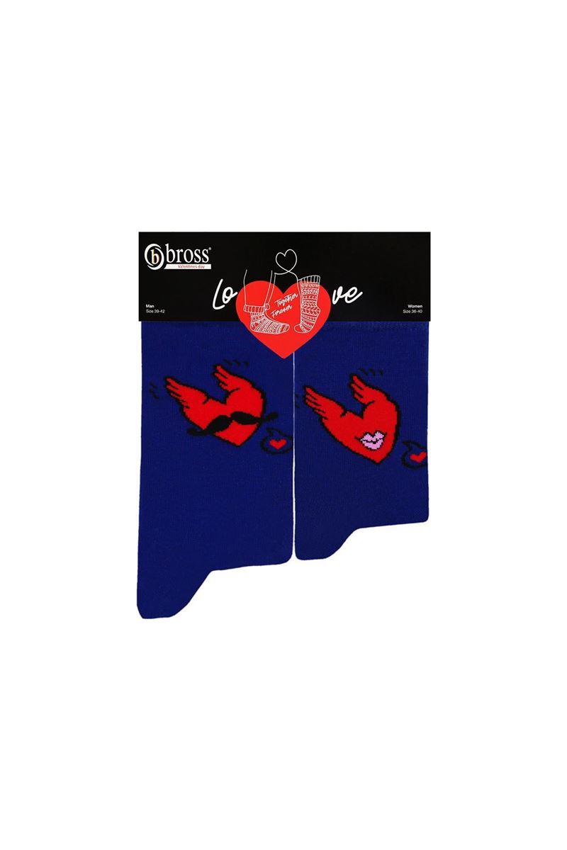 HEART AND MUSTACHE MENS & WOMENS COMBINATION SOC ASORTY