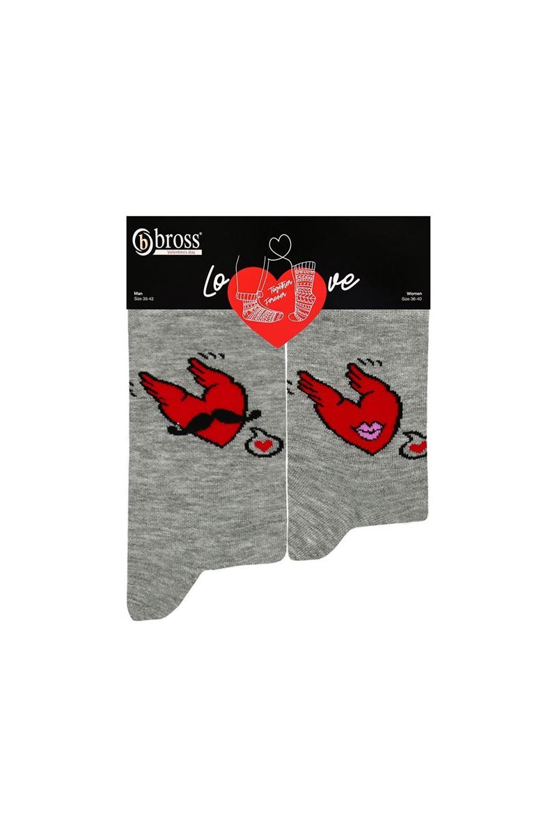 HEART AND MUSTACHE MENS & WOMENS COMBINATION SOC ASORTY