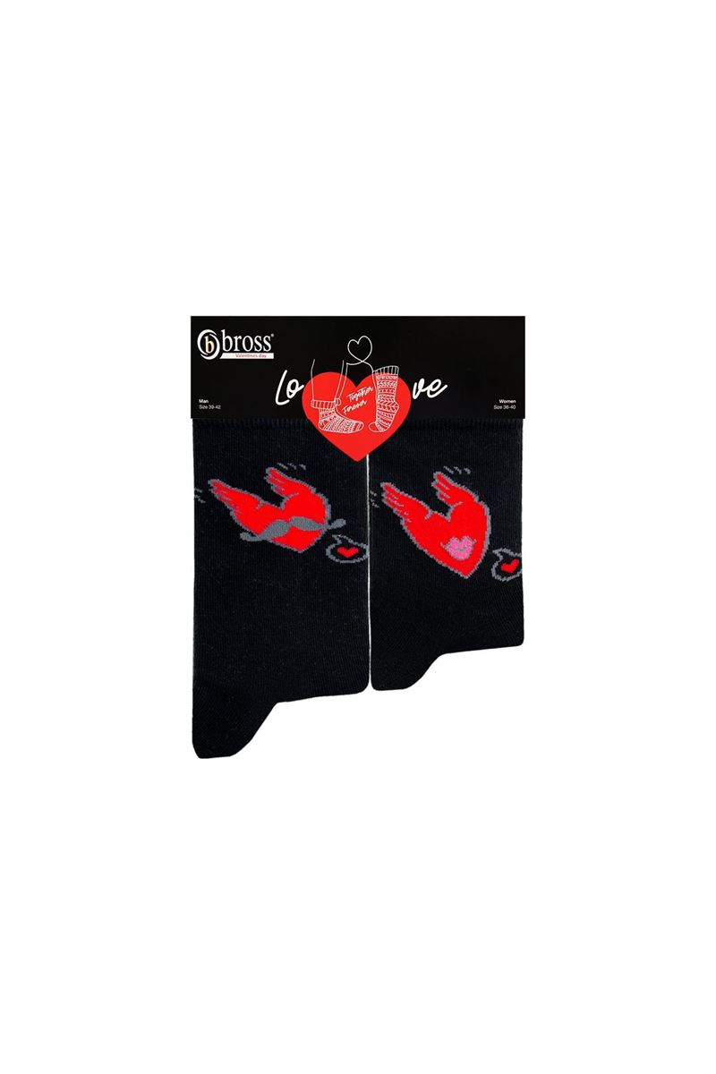 HEART AND MUSTACHE MENS & WOMENS COMBINATION SOC ASORTY
