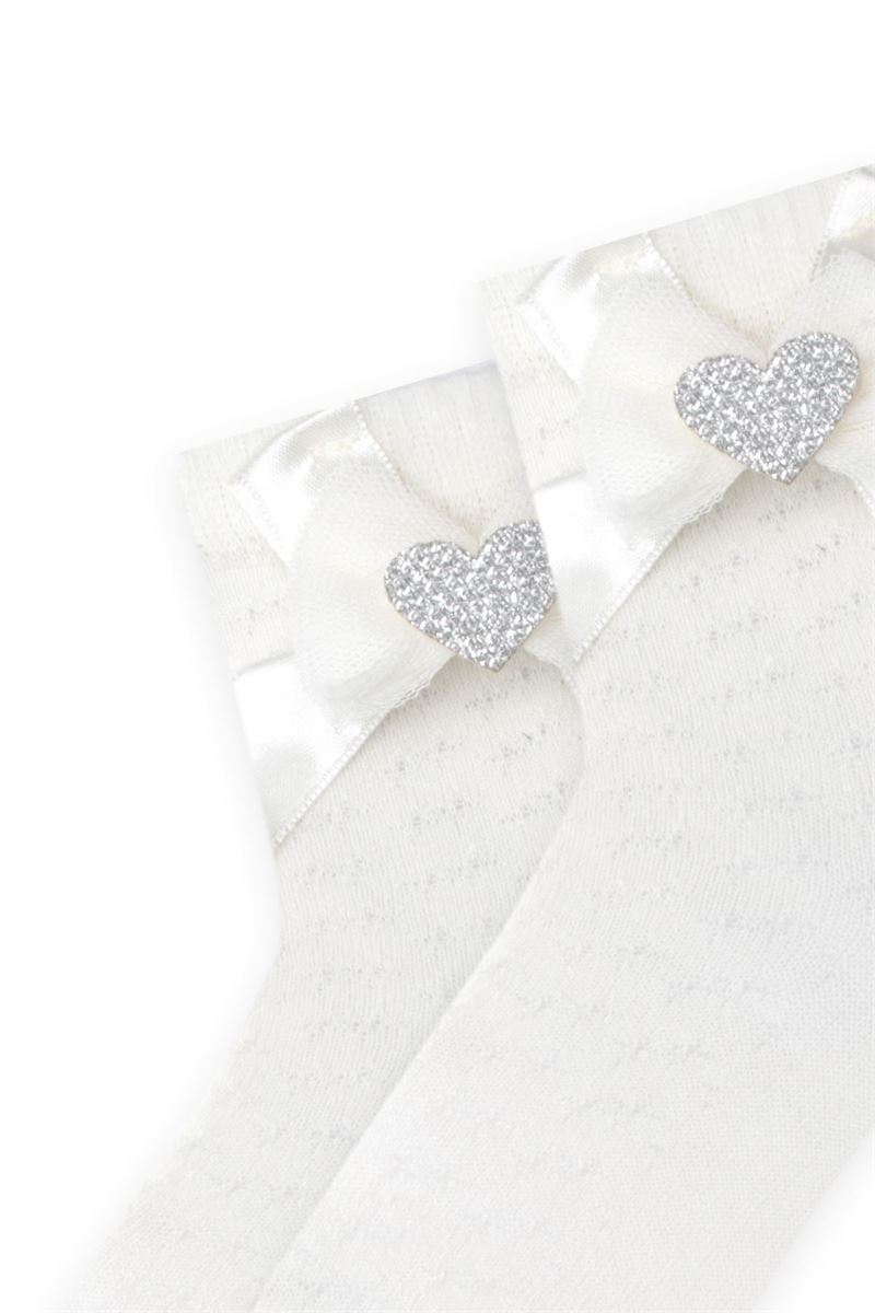 BROSS GIRLS SOCKS WITH HEART BOWTIE ASORTY