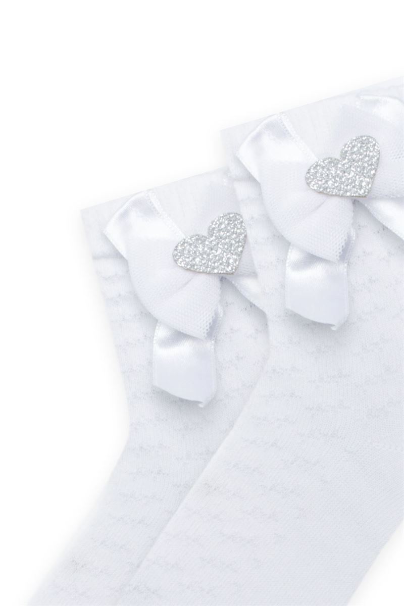 BROSS GIRLS SOCKS WITH HEART BOWTIE ASORTY