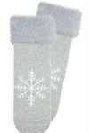 SNOWFLAKE PATTERNED WOMEN S TERRY SOCKS