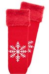 SNOWFLAKE PATTERNED WOMEN S TERRY SOCKS