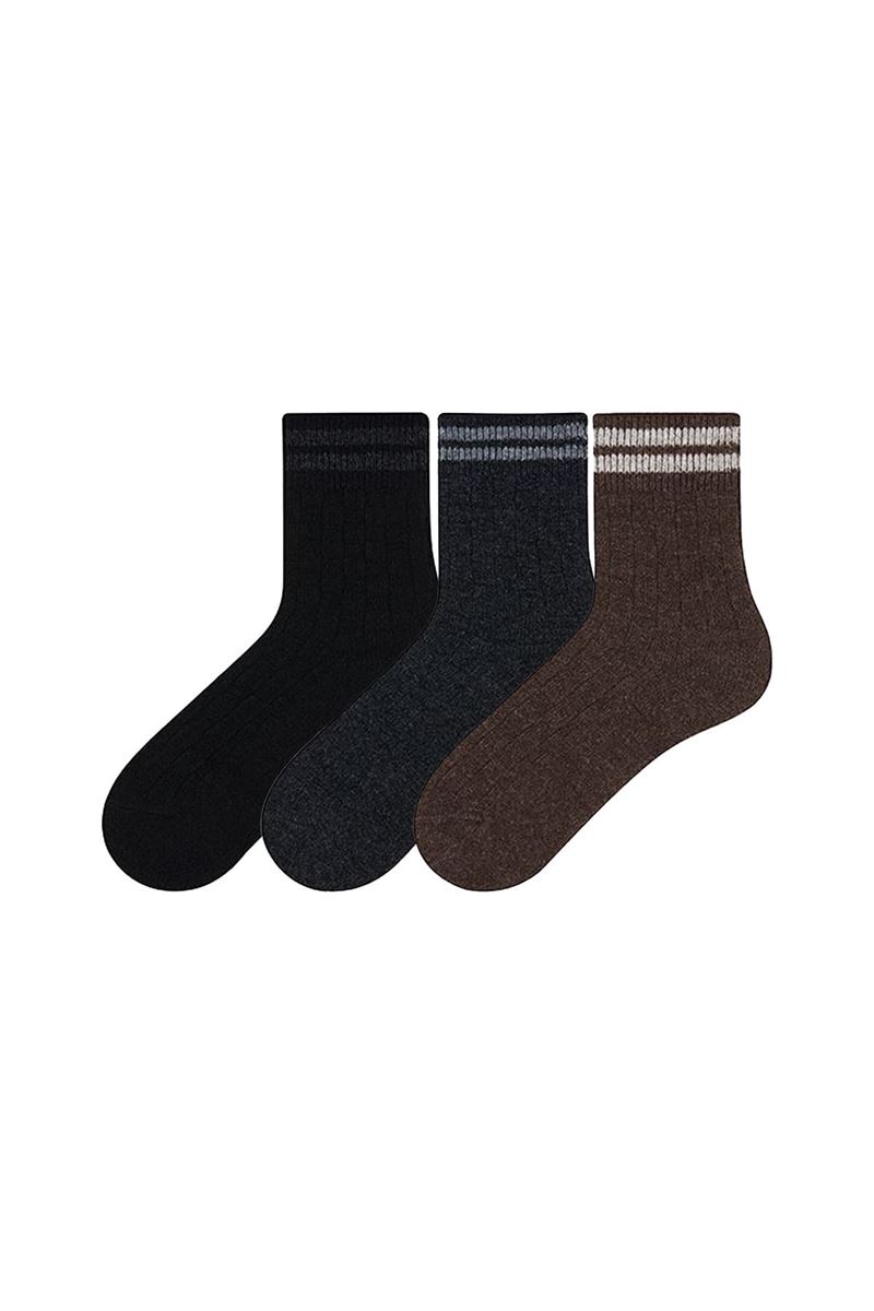 BROSS RINGED RUBBER BOYS  WOOL SOCKS ASORTY