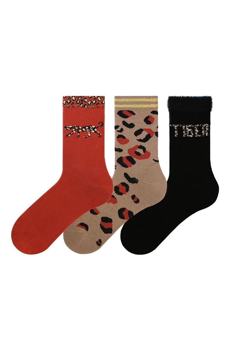 LEOPARD WOMENS SOCKS ASORTY