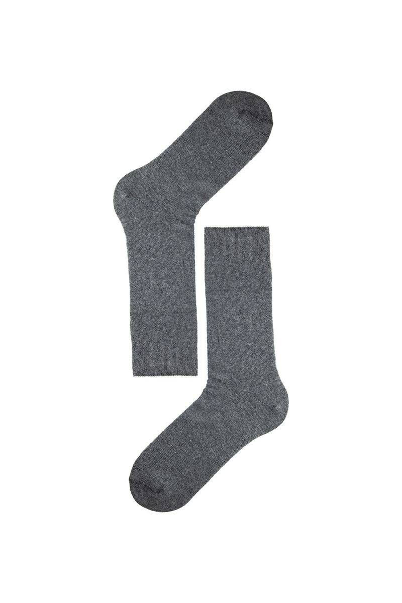 BROSS MEN WOOL SOCKS ANTHRACITE