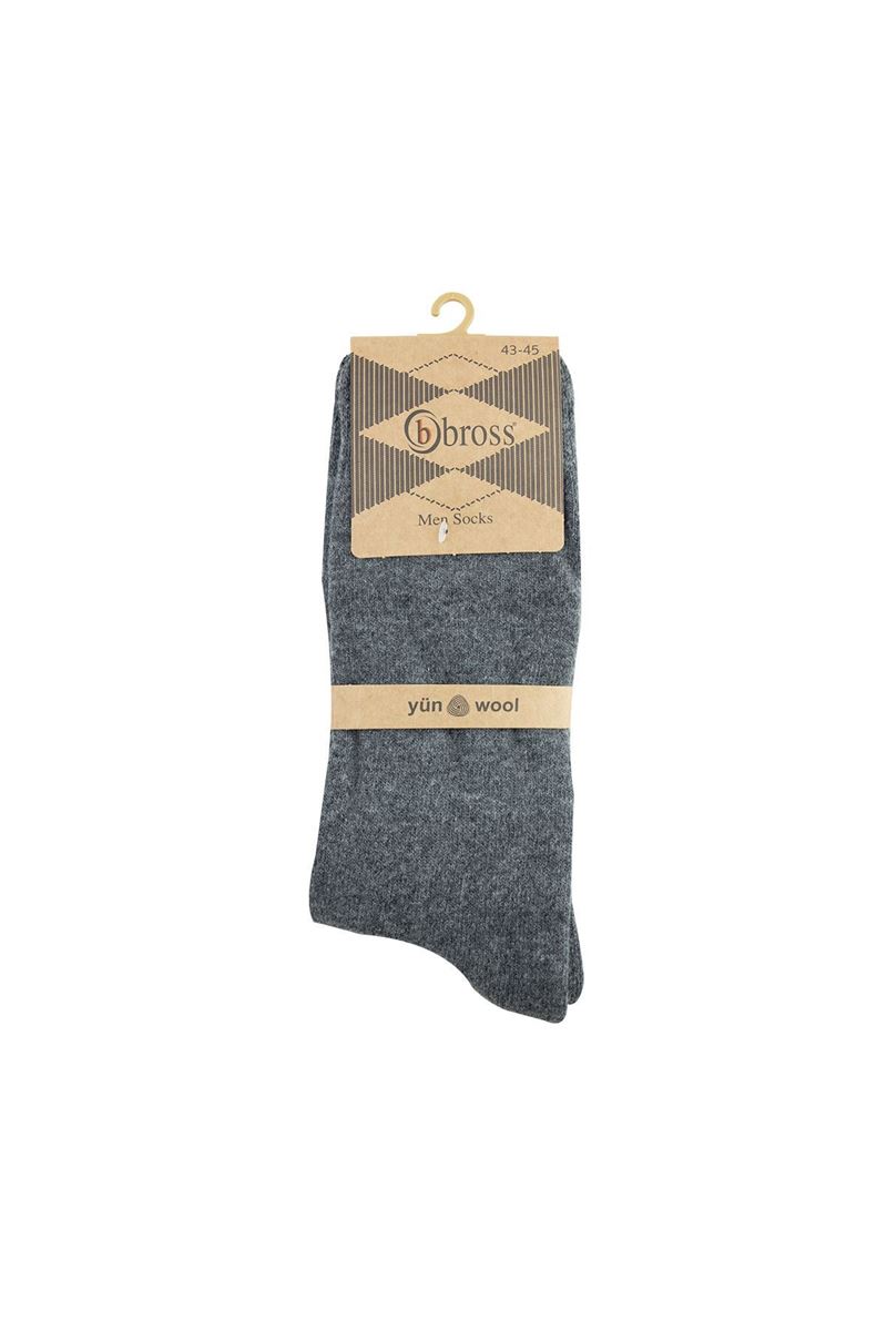 BROSS MEN WOOL SOCKS ANTHRACITE
