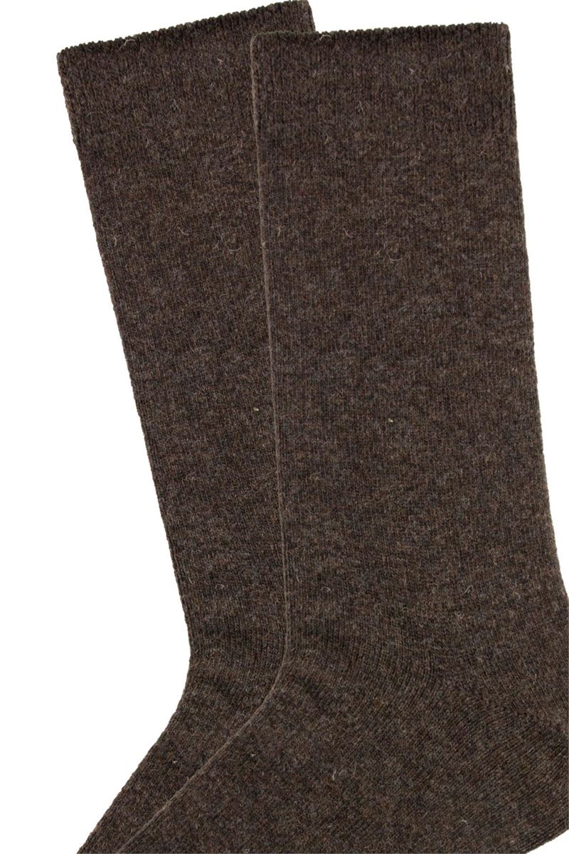 BROSS MEN WOOL SOCKS BROWN