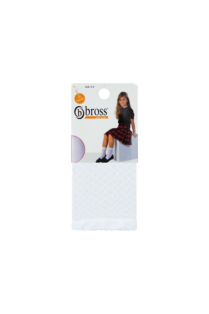 BROSS GIRLS  MICRO SOCKS WHITE