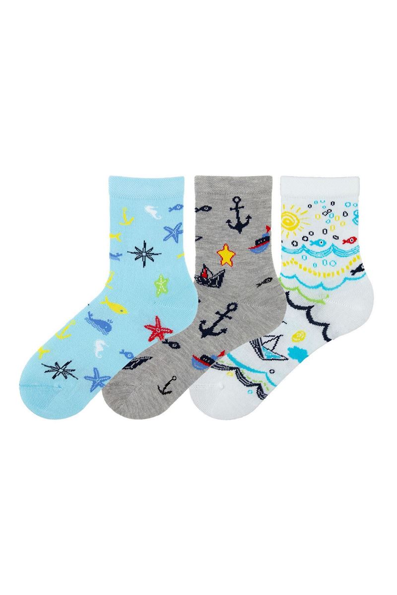BROSS OCEAN THEMED BOYS SOCKS ASORTY